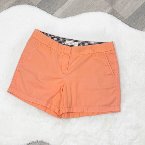 J. Crew Broken In 5 Inch Chino Shorts Coral Peach Orange 8 - Picture 1 of 9